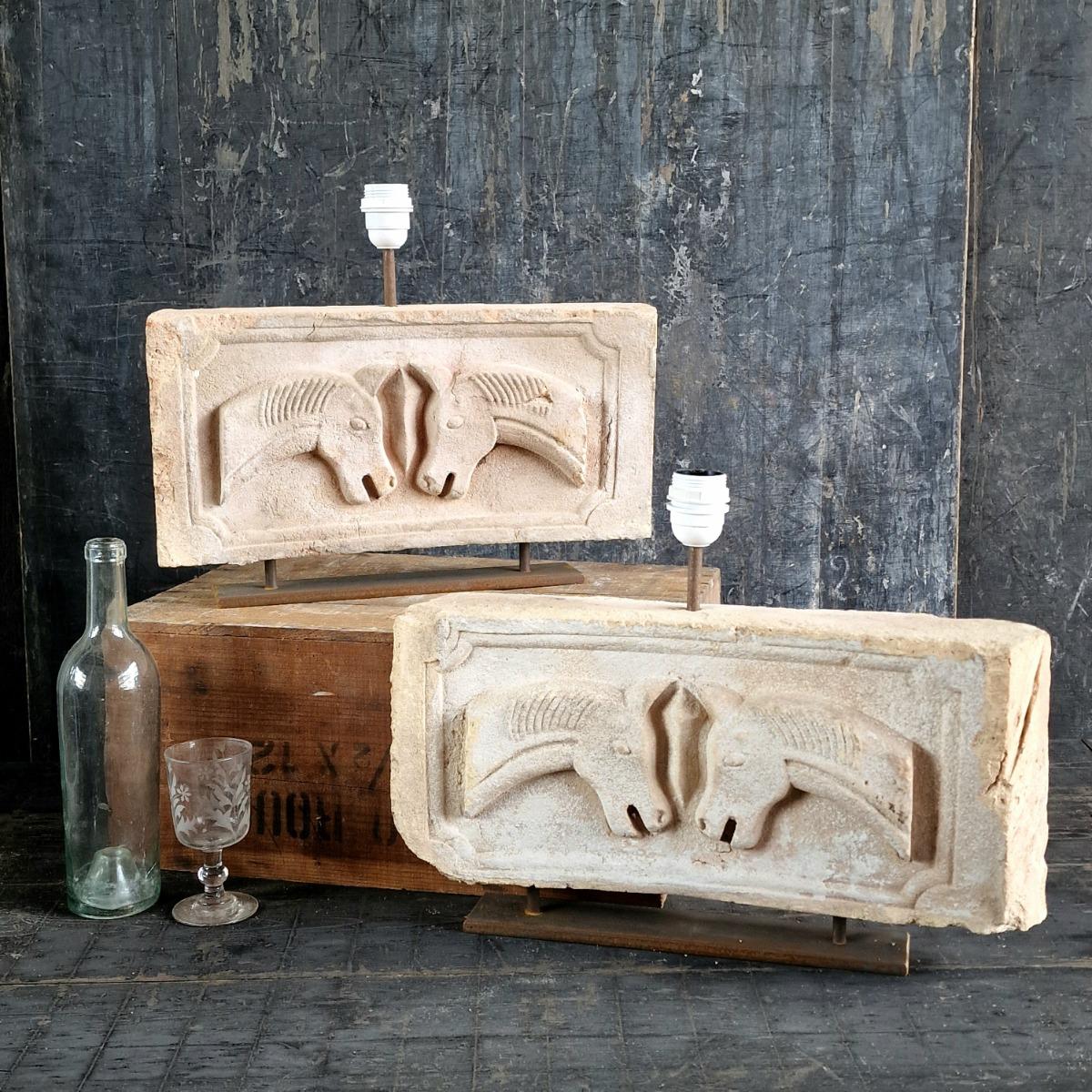 Terra cotta horse lamps