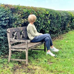 Weathered wooden bench