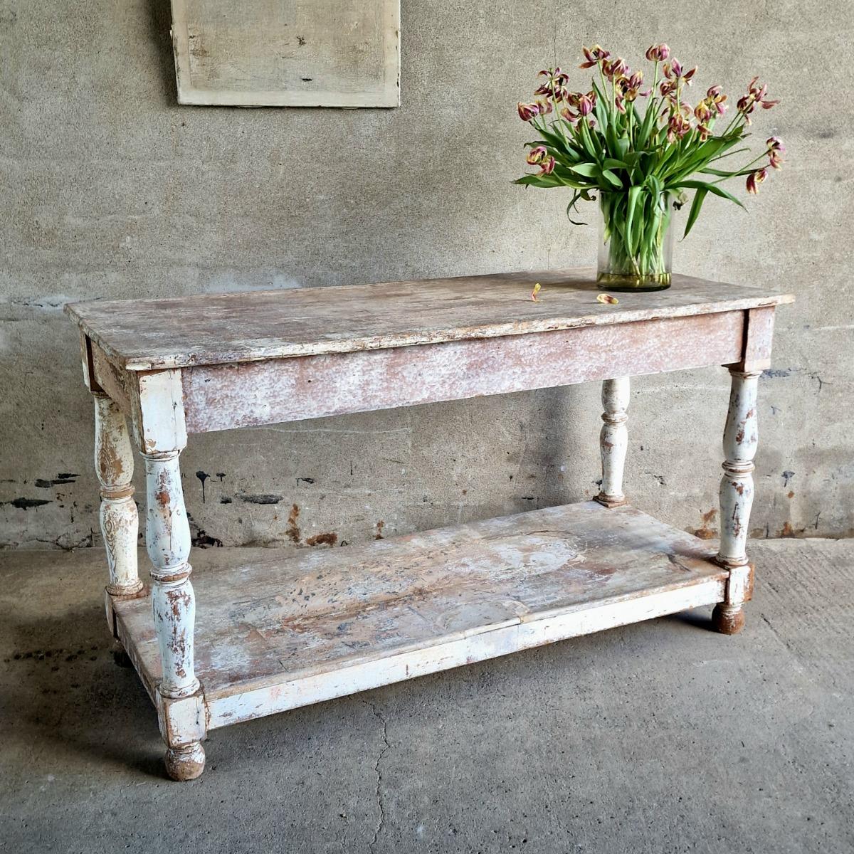 Wooden console table