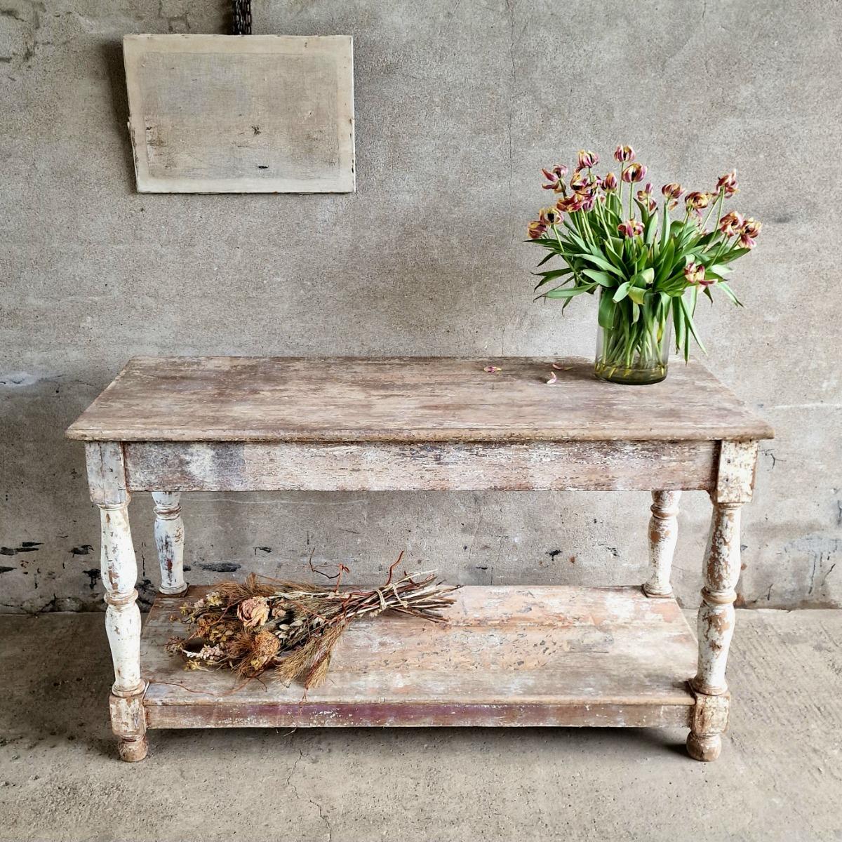 Wooden console table