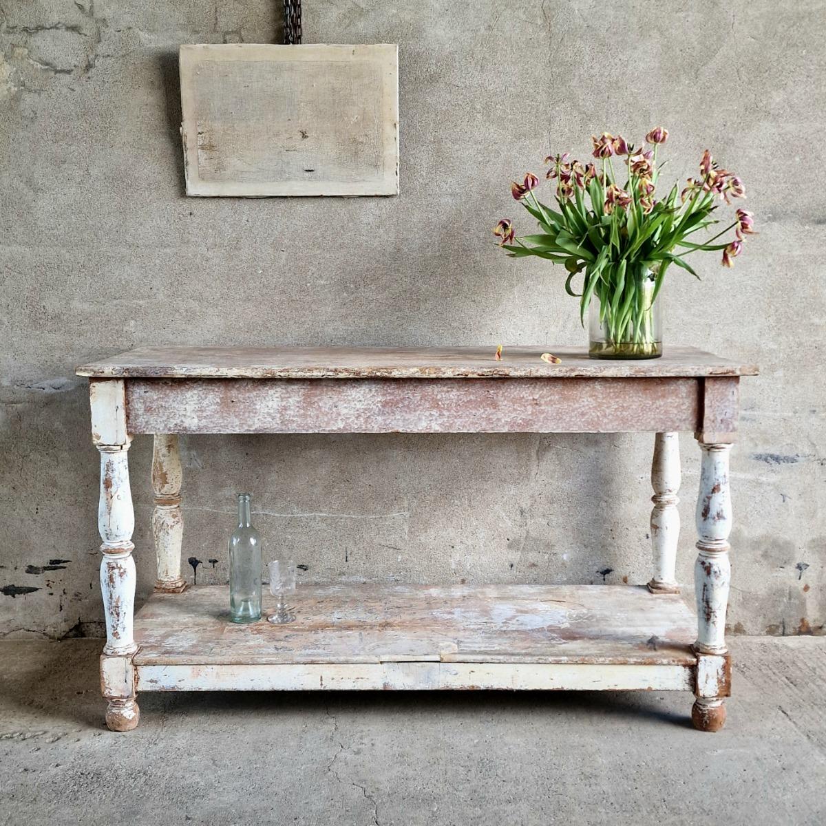 Wooden console table