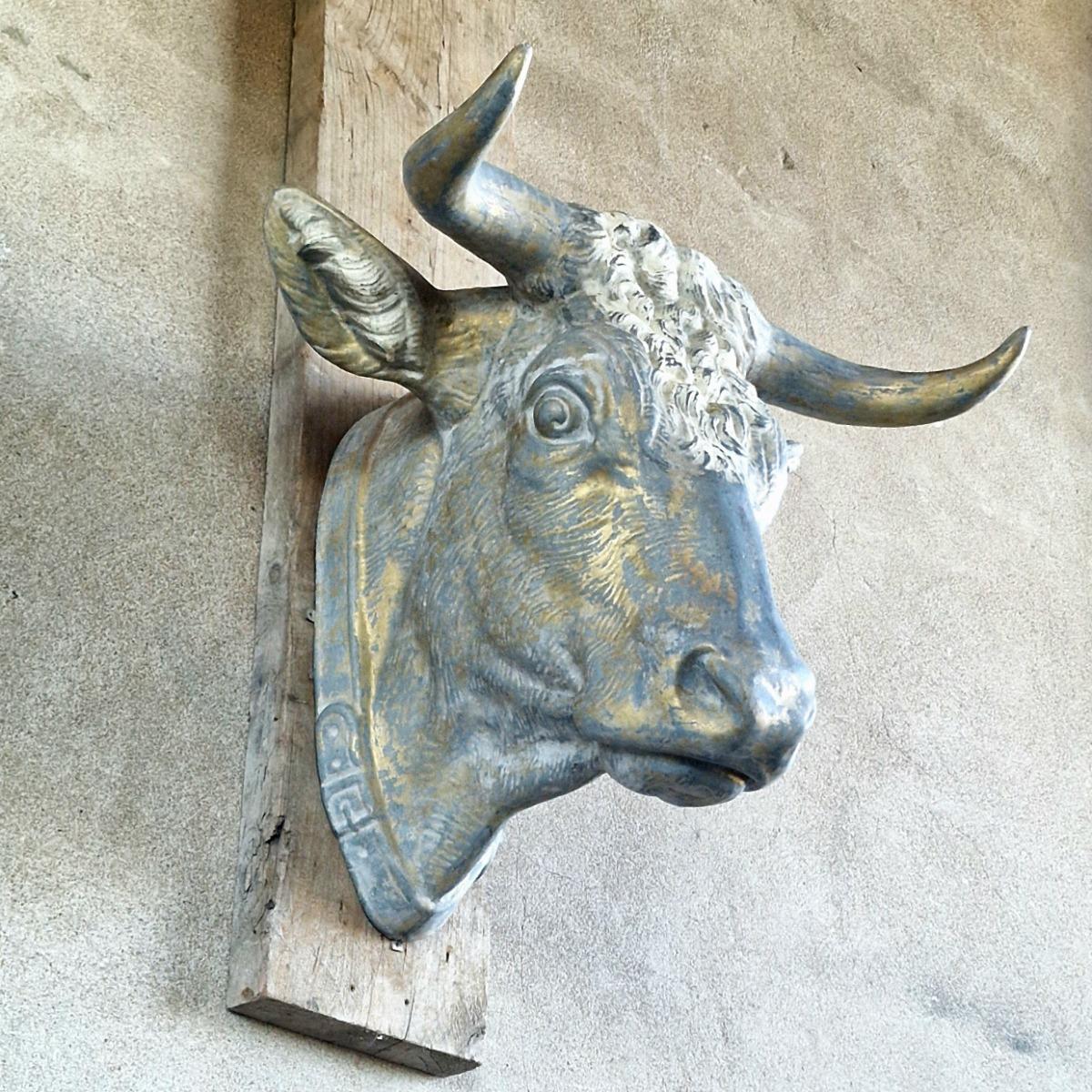 XL zinc bull's head