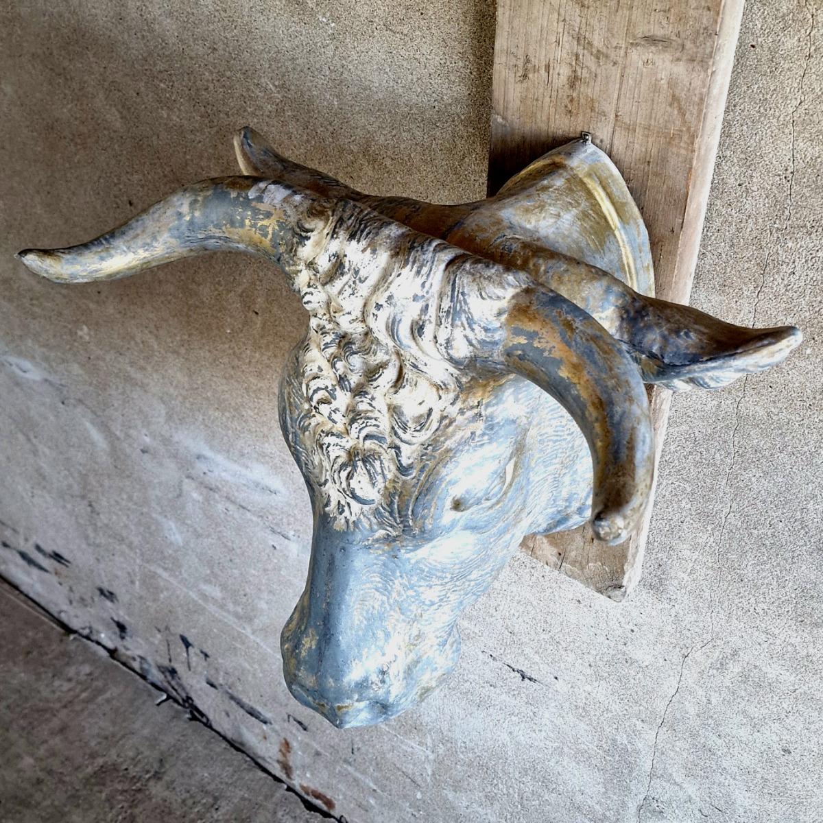 XL zinc bull's head