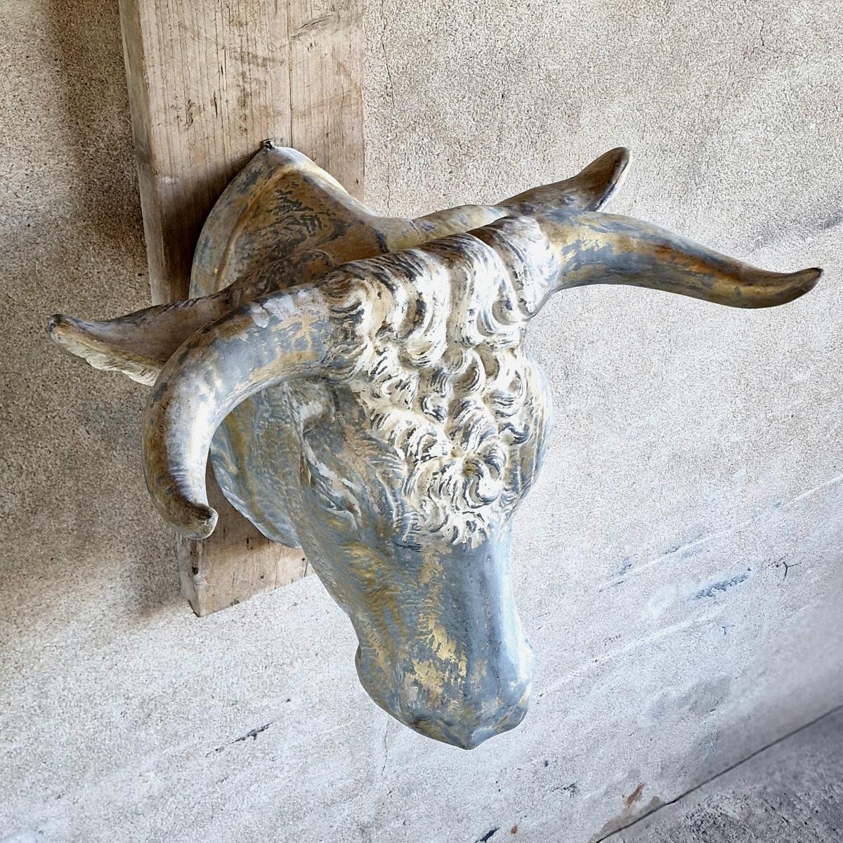XL zinc bull's head