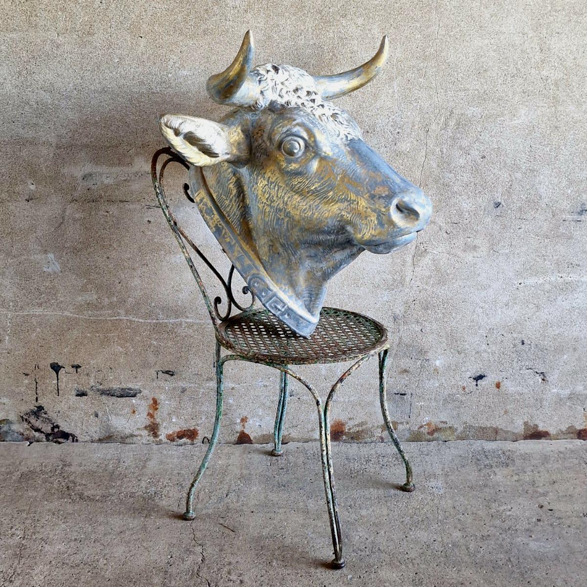 XL zinc bull's head
