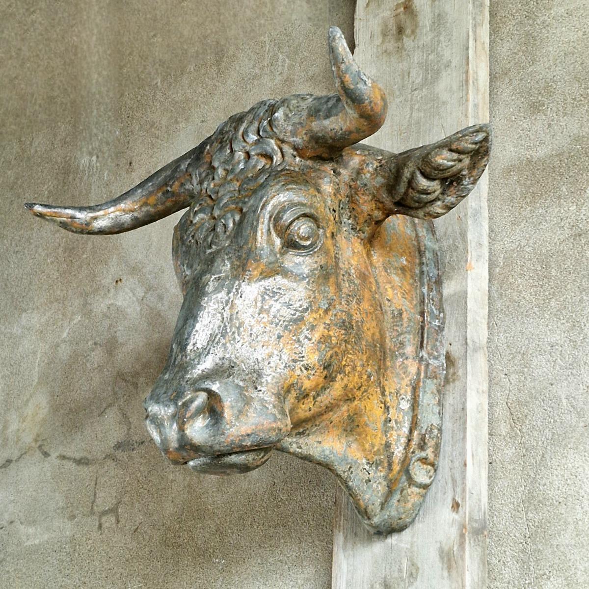 XL zinc bull's head