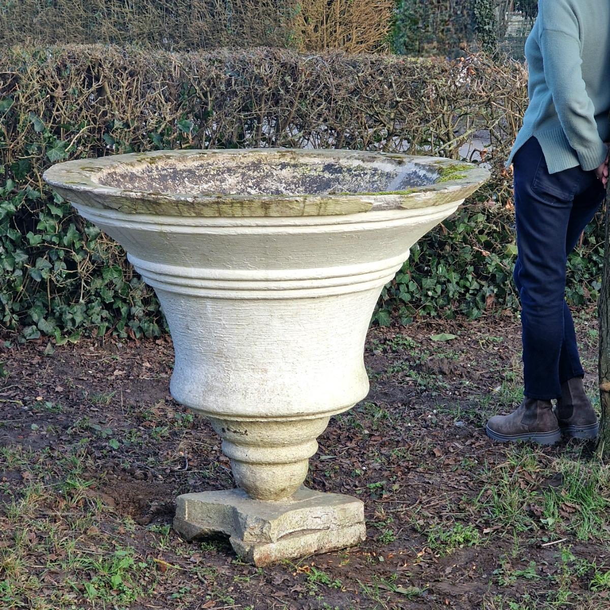 XXL cast stone planter