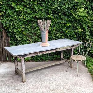 Zinc top florist table