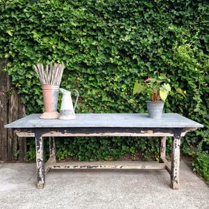 Zinc top florist table