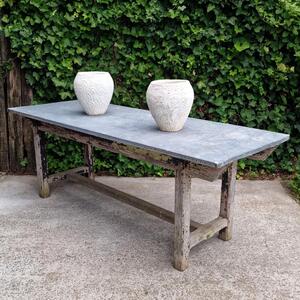 Zinc top florist table